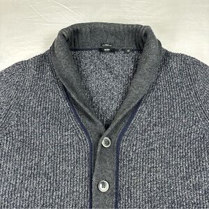 Boss Charcoal Wool Cardigan with Shawl Collar Slim Fit XL